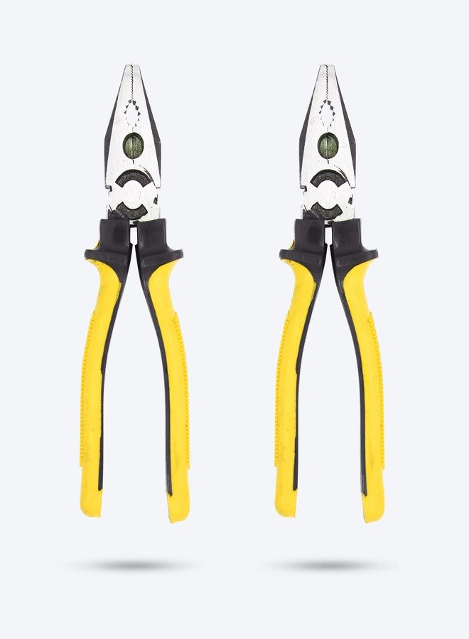 Hillgrove HGCM154M1 8"inch Heavy Duty Grip Multipurpose Combination Pilash Plier Hand Tool Lineman Plier (Pack Of 2) - Image 1